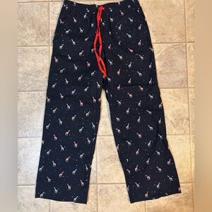 Banana Republic NWT Pajama Pant Holiday Giraffe Print Size Small